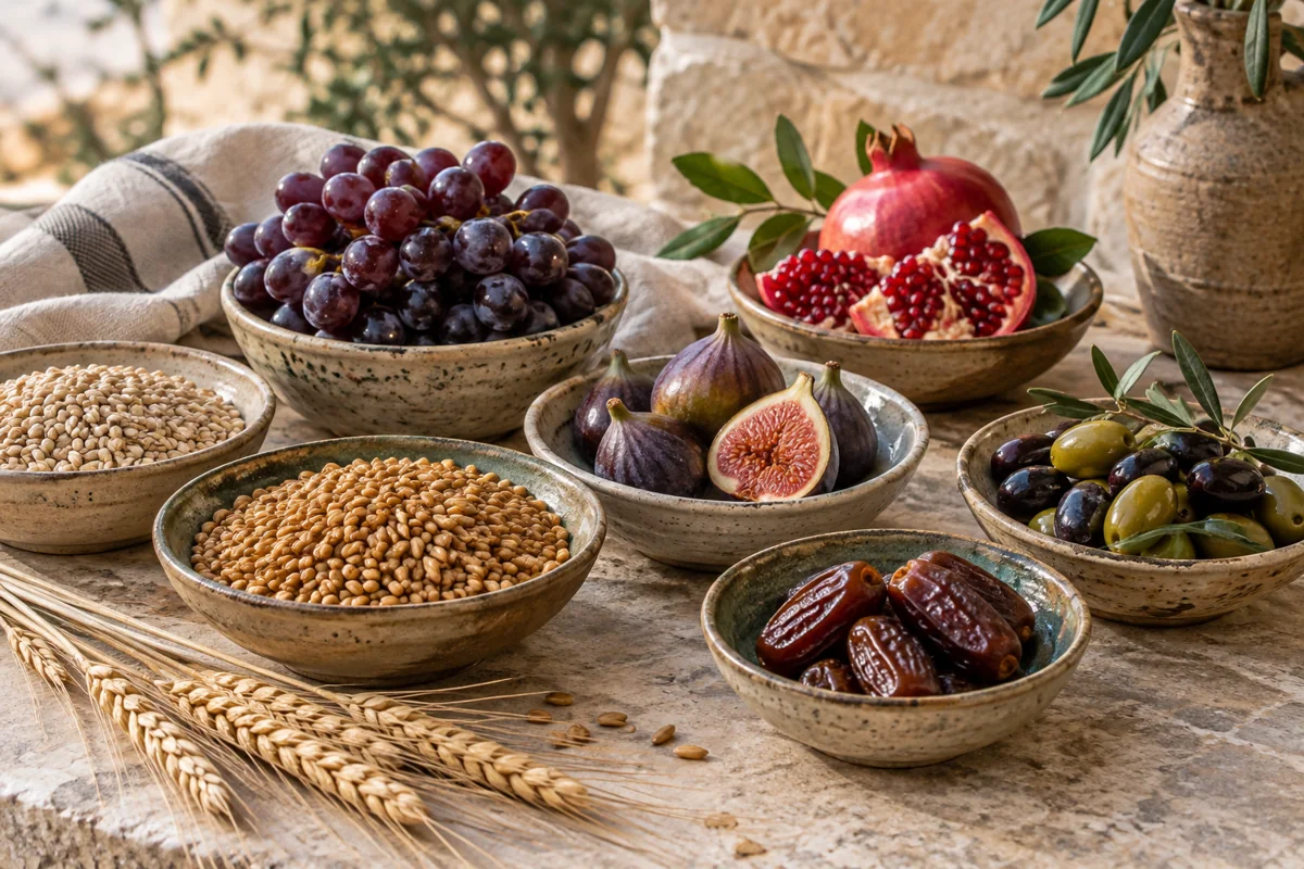 פירות שבעת המינים בכלי חרס — סדר ט״ו בשבט